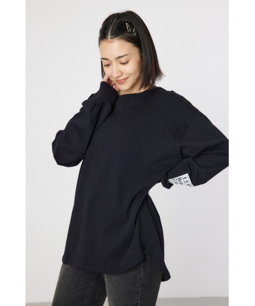 RODEO CROWNS WIDE BOWL(ロデオクラウンズワイドボウル)の「ネームパッチリラックスロングTシャツ(Tシャツ/カットソー・レディース・クリアレッド/オフホワイト/ターコイズブルー/ブラック・FREE)」の10枚目の写真