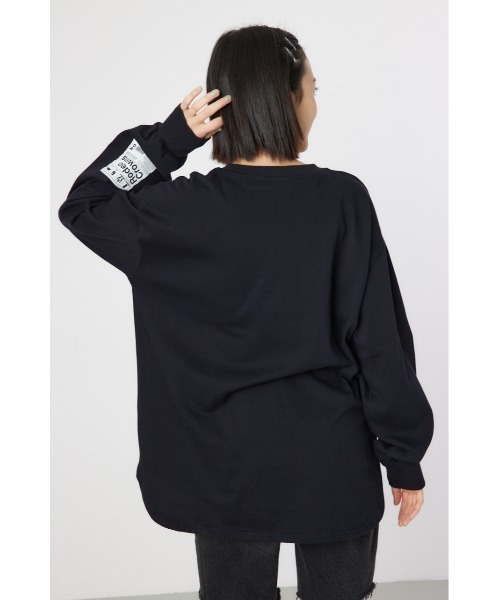 RODEO CROWNS WIDE BOWL(ロデオクラウンズワイドボウル)の「ネームパッチリラックスロングTシャツ(Tシャツ/カットソー・レディース・クリアレッド/オフホワイト/ターコイズブルー/ブラック・FREE)」の12枚目の写真