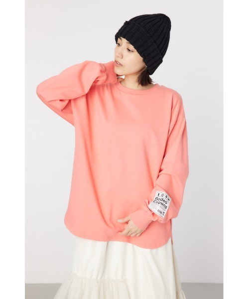 RODEO CROWNS WIDE BOWL(ロデオクラウンズワイドボウル)の「ネームパッチリラックスロングTシャツ(Tシャツ/カットソー・レディース・クリアレッド/オフホワイト/ターコイズブルー/ブラック・FREE)」の16枚目の写真
