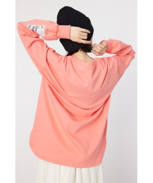 RODEO CROWNS WIDE BOWL(ロデオクラウンズワイドボウル)の「ネームパッチリラックスロングTシャツ(Tシャツ/カットソー・レディース・クリアレッド/オフホワイト/ターコイズブルー/ブラック・FREE)」の18枚目の写真