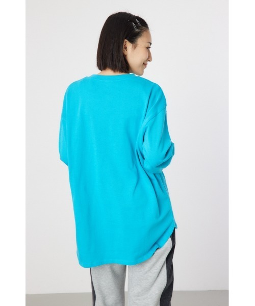 RODEO CROWNS WIDE BOWL(ロデオクラウンズワイドボウル)の「ネームパッチリラックスロングTシャツ(Tシャツ/カットソー・レディース・クリアレッド/オフホワイト/ターコイズブルー/ブラック・FREE)」の7枚目の写真