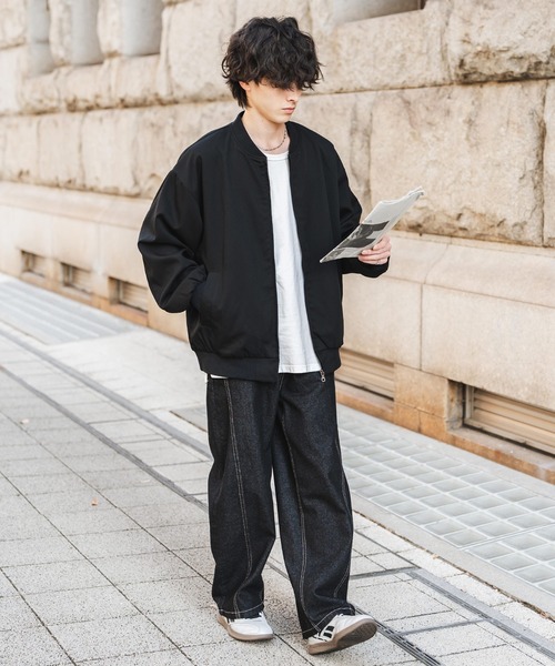 セール】オーバーサイズ TRストレッチMA-1/ジップアップショート