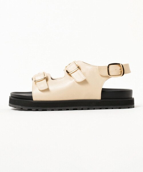 B:MING by BEAMS(ビーミングバイビームス)の「バックルベルト サンダル(22.5~24.5cm)(サンダル・レディース・ホワイト系その他6/ブラック・23.5cm/22.5cm/24.5cm)」の7枚目の写真