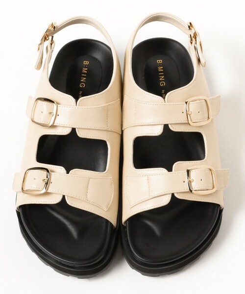 B:MING by BEAMS(ビーミングバイビームス)の「バックルベルト サンダル(22.5~24.5cm)(サンダル・レディース・ホワイト系その他6/ブラック・23.5cm/22.5cm/24.5cm)」の9枚目の写真
