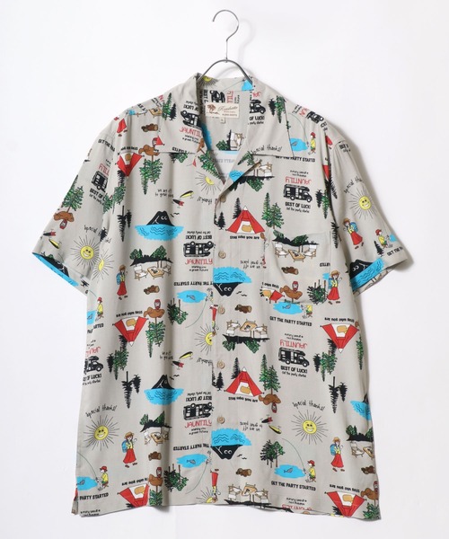 MARUKAWA(マルカワ)の「レーヨン アロハシャツ/オープンカラー/開襟シャツ 大きいサイズ (2L,3L,4L,5L)(シャツ/ブラウス・メンズ・ホワイト/ベージュ/ホワイト系その他/グリーン系その他/ブルー/ブラック系その他/ブラック/ブラック系その他2/ベージュ系その他・5L/4L/3L/2L)」の15枚目の写真