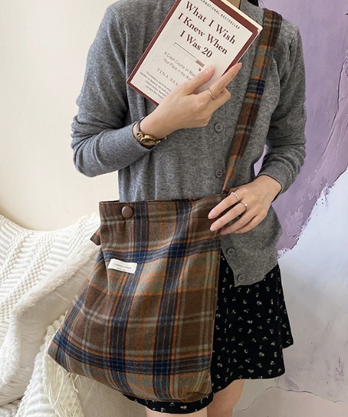 Mejoul(メジュール)の「【A4対応】2wayチェック柄クロストートバッグ(トートバッグ・レディース・その他3/その他1/その他2・F)」の9枚目の写真