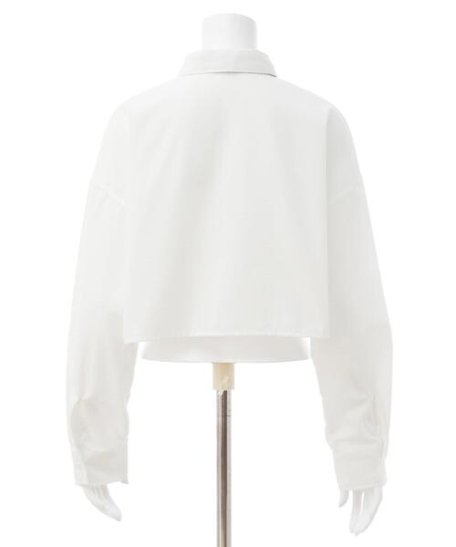 INGNI（イング）の「ネクタイ付ショートシャツ（シャツ/ブラウス・レディース・サックスブルー系5/ホワイト×ブラック/ホワイト系その他7・M）」の6枚目の写真