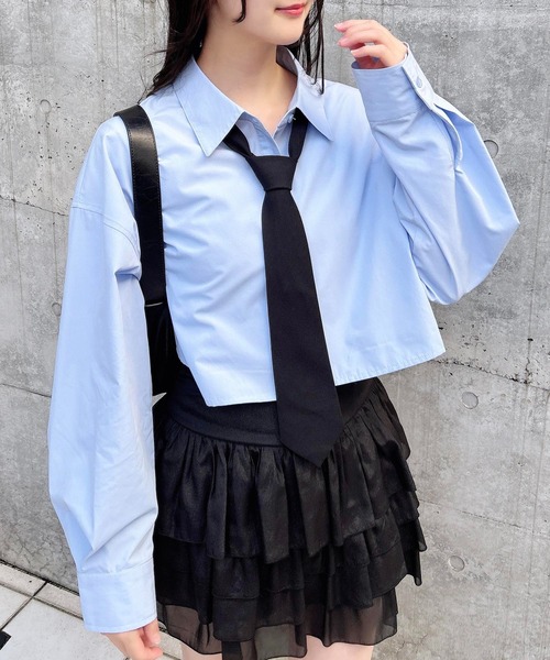 Ado×HARA シシュウネクタイショートシャツ 受注発注品 Ado×HARA