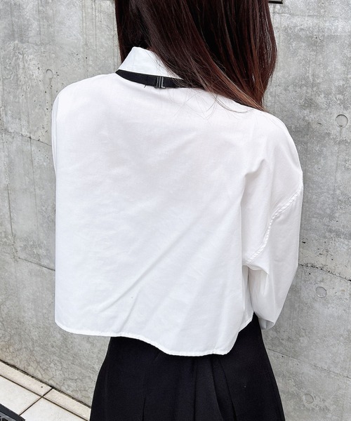 INGNI（イング）の「ネクタイ付ショートシャツ（シャツ/ブラウス・レディース・サックスブルー系5/ホワイト×ブラック/ホワイト系その他7・M）」の16枚目の写真