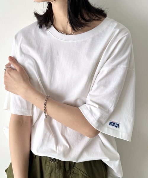 Gerry Cosby（ジェリーコスビー）の「GERRY cosby(ジェリーコスビー)/別注 半袖 ワッペン Tシャツ（Tシャツ/カットソー・レディース・ブラック/ネイビー/ホワイト/グリーン・M/L/XL）」の5枚目の写真