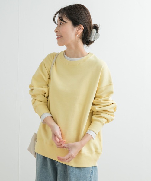 URBAN RESEARCH DOORS（アーバンリサーチドアーズ）の「スウェットクルーネックプルオーバー（スウェット・レディース・グレー/ブルー系その他/イエロー・MEDIUM）」の3枚目の写真