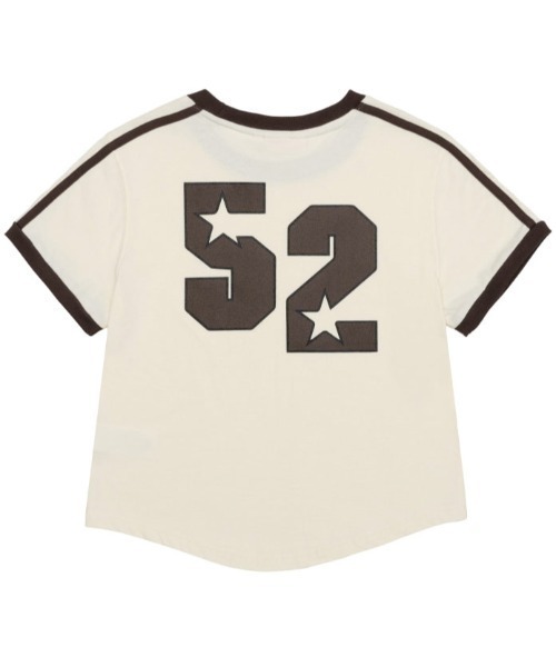 AMESWORLDWIDE(アメスワールドワイド)の「A'GEM/9 × .kom 『AMESWORLDWIDE/アメスワールドワイド』A NUMBERING LINETAPE TEE /ナンバリングラインテープTEE(Tシャツ/カットソー・レディース・アイボリー/ブラック/グレー・S)」の8枚目の写真