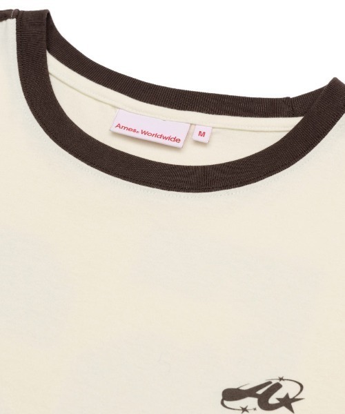 AMESWORLDWIDE(アメスワールドワイド)の「A'GEM/9 × .kom 『AMESWORLDWIDE/アメスワールドワイド』A NUMBERING LINETAPE TEE /ナンバリングラインテープTEE(Tシャツ/カットソー・レディース・アイボリー/ブラック/グレー・S)」の9枚目の写真