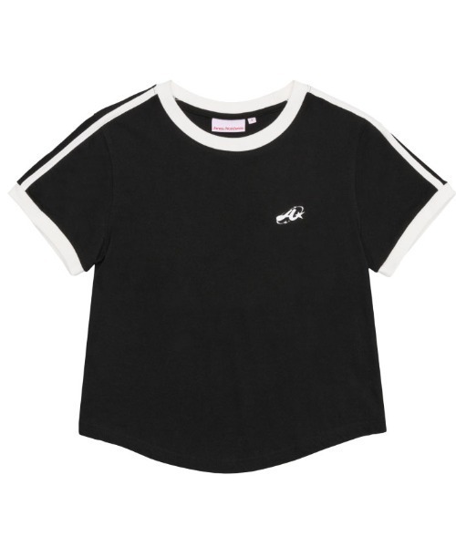 AMESWORLDWIDE(アメスワールドワイド)の「A'GEM/9 × .kom 『AMESWORLDWIDE/アメスワールドワイド』A NUMBERING LINETAPE TEE /ナンバリングラインテープTEE(Tシャツ/カットソー・レディース・アイボリー/ブラック/グレー・S)」の12枚目の写真
