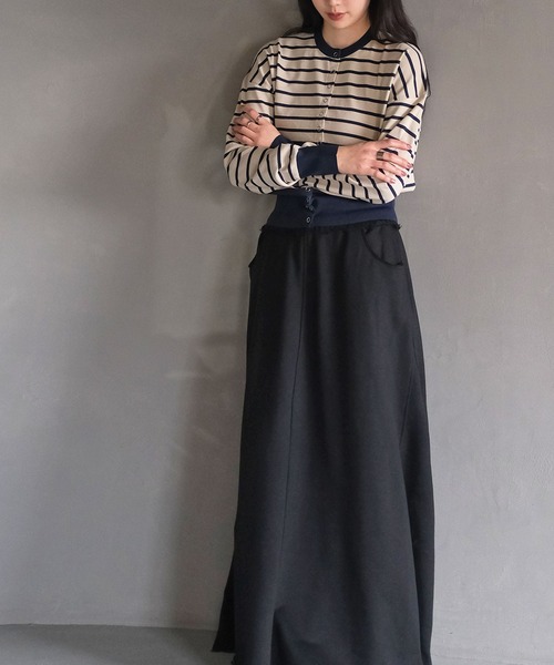 AKTE（アクテ）の「スナップボタンニットカーディガン（カーディガン/ボレロ・レディース・チャコールグレー/ベージュ系/レッド・FREE）」の13枚目の写真