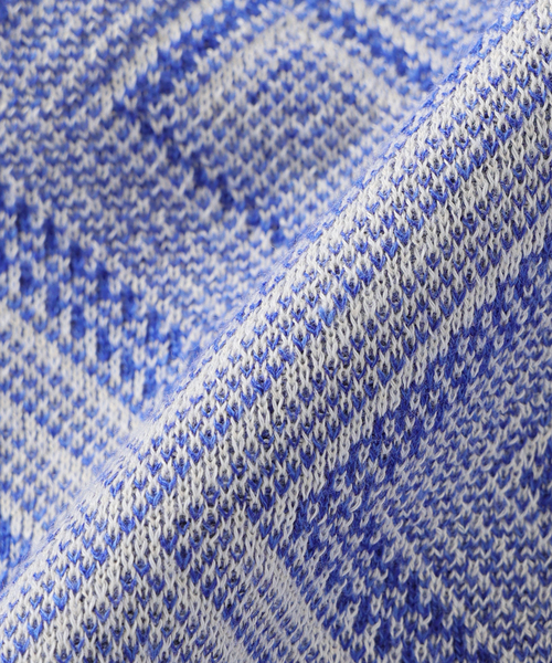 417 EDIFICE（フォーワンセブンエディフィス）の「タイルパターン ジガラ カーディガン（カーディガン/ボレロ・メンズ・ホワイト/チャコールグレー/ブルー・MEDIUM/LARGE）」の9枚目の写真