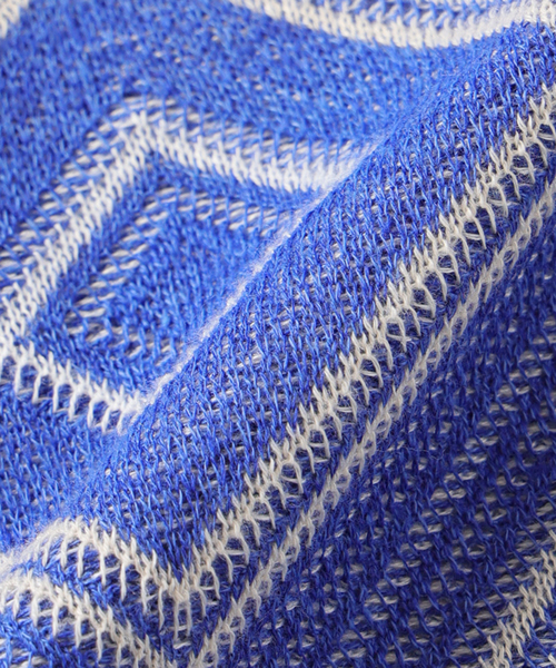 417 EDIFICE（フォーワンセブンエディフィス）の「タイルパターン ジガラ カーディガン（カーディガン/ボレロ・メンズ・ホワイト/チャコールグレー/ブルー・MEDIUM/LARGE）」の10枚目の写真