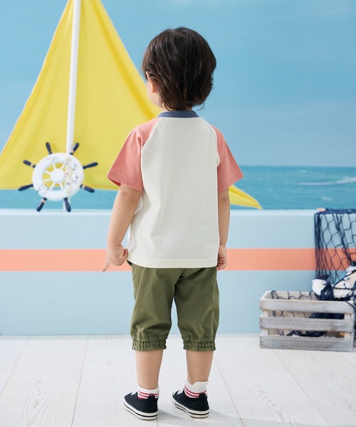 combimini(コンビミニ)の「半袖ラグランTシャツ(Tシャツ/カットソー・キッズ・ネイビー/キナリ・80/90/100/110/120)」の5枚目の写真