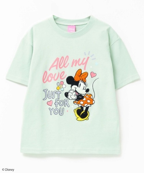 Disney(ディズニー)の「Disney サガラ刺繍Tシャツ(Tシャツ/カットソー・キッズ・ブラック/ネイビー/ミント・110/120/130/140/150/160/100)」の2枚目の写真