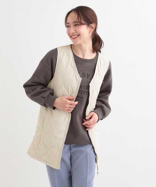 SHOO・LA・RUE（シューラルー）の「【撥水/防花粉/S-LL】ライナー付き ミリタリーフーデッドコート（その他アウター・レディース・ネイビー/カーキ/ベージュ・03/04/01/02）」の21枚目の写真