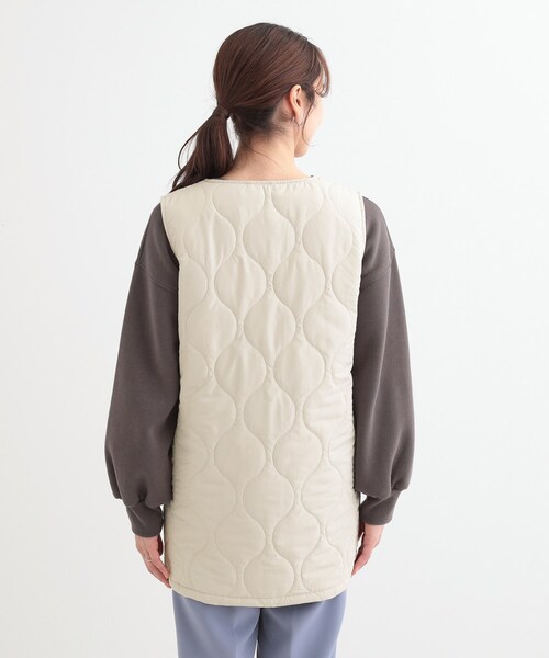 SHOO・LA・RUE（シューラルー）の「【撥水/防花粉/S-LL】ライナー付き ミリタリーフーデッドコート（その他アウター・レディース・ネイビー/カーキ/ベージュ・03/04/01/02）」の7枚目の写真