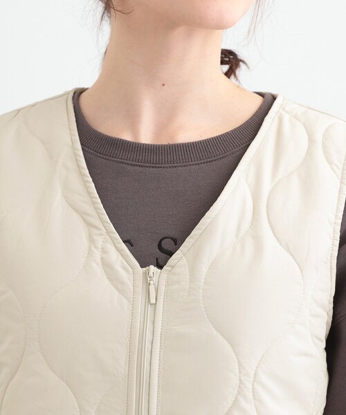 SHOO・LA・RUE（シューラルー）の「【撥水/防花粉/S-LL】ライナー付き ミリタリーフーデッドコート（その他アウター・レディース・ネイビー/カーキ/ベージュ・03/04/01/02）」の8枚目の写真