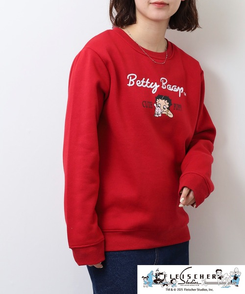 BETTY BOOP(ベティ・ブープ)の「BETTY BOOP(TM)裏起毛トレーナー(スウェット・メンズ・ブラック/オートミール/チャコール/オフホワイト/レッド/グレイッシュブルー・L/M/LL)」の22枚目の写真