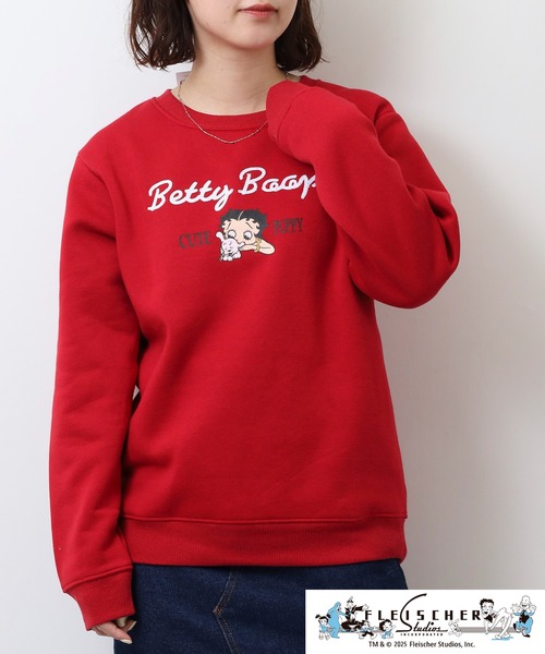 80s BETTY BOOP オフィシャル 袖ロゴ スウェット トレーナー 80s BETTY BOOP オフィシャル 袖ロゴ スウェット トレーナー