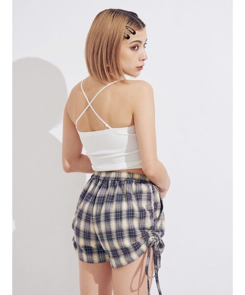 EVRIS（エヴリス）の「サイドギャザーチェックショートパンツ【セットアップ着用可能】（その他パンツ・レディース・レッド/ブルー・FREE）」の13枚目の写真