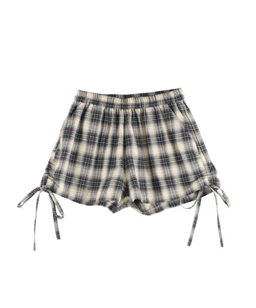 EVRIS（エヴリス）の「サイドギャザーチェックショートパンツ【セットアップ着用可能】（その他パンツ・レディース・レッド/ブルー・FREE）」の10枚目の写真