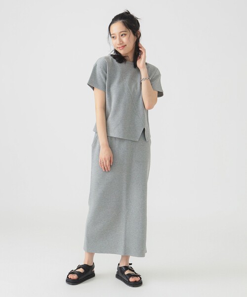 B:MING by BEAMS（ビーミングバイビームス）の「2WAY サーマル セットアップ（S～M）【洗濯可・イージーケア】（ワンピース・レディース・ライトグレー/ブラック・SMALL/MEDIUM）」の6枚目の写真