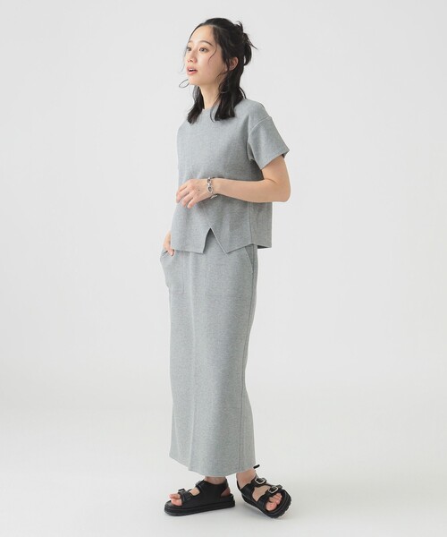 B:MING by BEAMS（ビーミングバイビームス）の「2WAY サーマル セットアップ（S～M）【洗濯可・イージーケア】（ワンピース・レディース・ライトグレー/ブラック・SMALL/MEDIUM）」の3枚目の写真