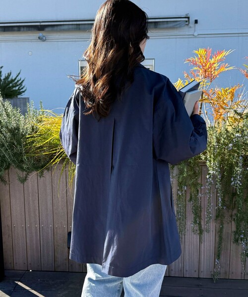 GEVACO（ゲバコ）の「【GEVACO/ゲバコ】ステンカラーミドル丈コート（ステンカラーコート・レディース・ネイビー/ミント/ベージュ・38）」の9枚目の写真