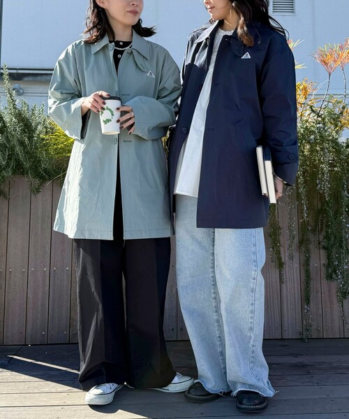 GEVACO（ゲバコ）の「【GEVACO/ゲバコ】ステンカラーミドル丈コート（ステンカラーコート・レディース・ネイビー/ミント/ベージュ・38）」の11枚目の写真