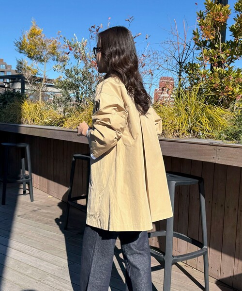 GEVACO（ゲバコ）の「【GEVACO/ゲバコ】ステンカラーミドル丈コート（ステンカラーコート・レディース・ネイビー/ミント/ベージュ・38）」の21枚目の写真