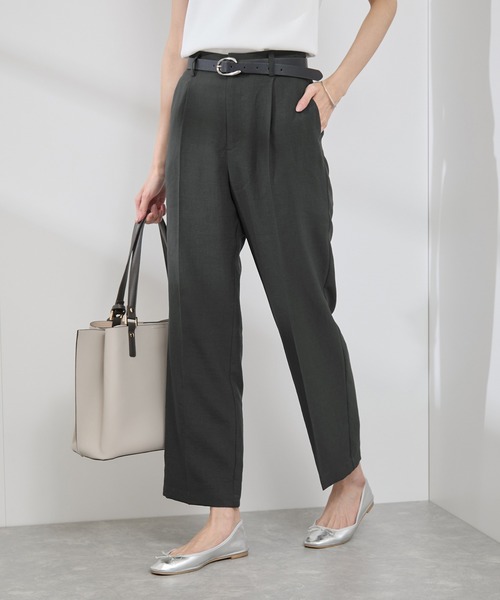 ROPE' PICNIC（ロペピクニック）の「【吸水速乾・防シワ】エフォートレスリラックススティックパンツ/通勤・セットアップ対応（その他パンツ・レディース・ベージュ/チャコールグレー/ライトグレー・40/38/36）」の2枚目の写真