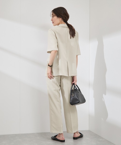 ROPE' PICNIC（ロペピクニック）の「【吸水速乾・防シワ】エフォートレスリラックススティックパンツ/通勤・セットアップ対応（その他パンツ・レディース・ベージュ/チャコールグレー/ライトグレー・40/38/36）」の21枚目の写真