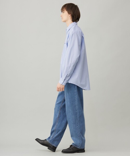 かぐれ　新品　今季　2025春夏　薄手　長袖　シャツ　コットンレギュラーシャツ セール】コットンライク レギュラーカラー シャツ（シャツ
