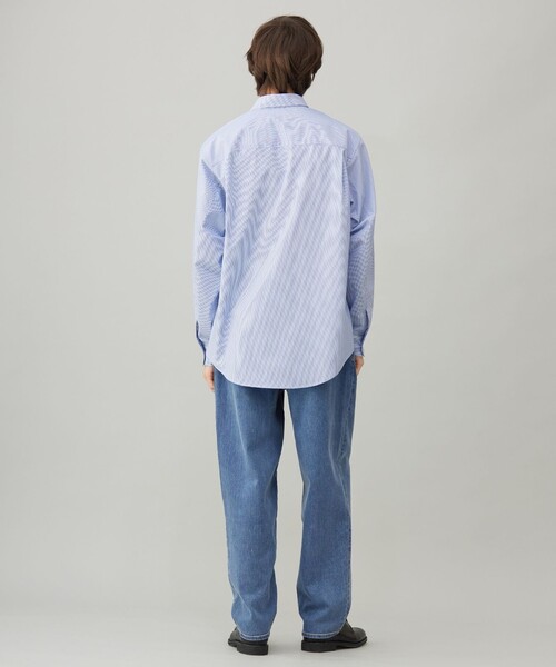 UNFILO(アンフィーロ)の「コットンライク レギュラーカラー シャツ(シャツ/ブラウス・メンズ・ブルー系1/ベージュ系3・SMALL/MEDIUM/LARGE/X-LARGE)」の5枚目の写真