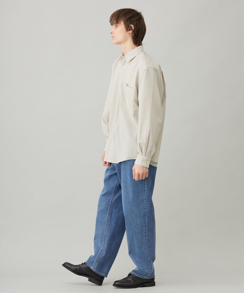 UNFILO(アンフィーロ)の「コットンライク レギュラーカラー シャツ(シャツ/ブラウス・メンズ・ブルー系1/ベージュ系3・SMALL/MEDIUM/LARGE/X-LARGE)」の7枚目の写真