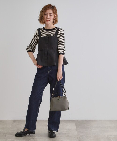 Lee（リー）の「【Lee別注】ダブルハンドル2WAYショルダー（ショルダーバッグ・レディース・レオパード/シルバー系その他5/ダークグレー/ブラック・00）」の7枚目の写真