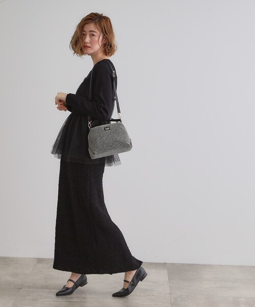 Lee（リー）の「【Lee別注】ダブルハンドル2WAYショルダー（ショルダーバッグ・レディース・レオパード/シルバー系その他5/ダークグレー/ブラック・00）」の11枚目の写真