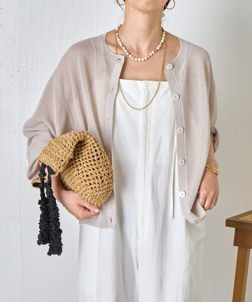 Jena espace merveilleux（ジェナ　エスパスメルヴェイユ）の「【昨年即完売アイテムが今年も登場】コットンストレッチサロペ（ワンピース・レディース・ブラック/オフホワイト・FREE）」の7枚目の写真