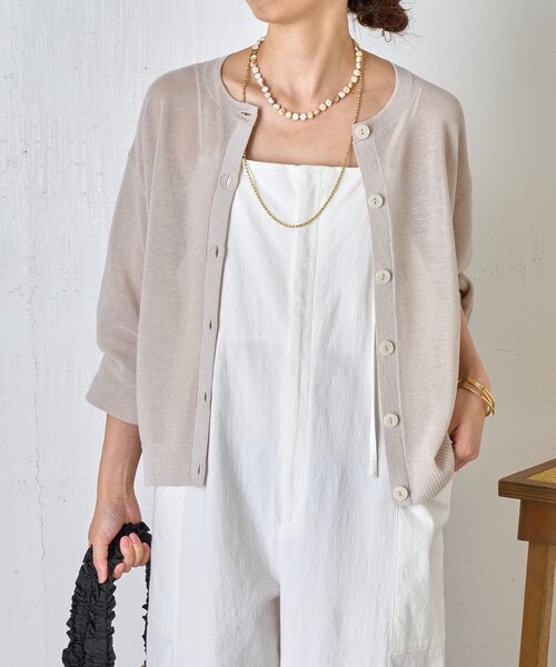 Jena espace merveilleux（ジェナ　エスパスメルヴェイユ）の「【昨年即完売アイテムが今年も登場】コットンストレッチサロペ（ワンピース・レディース・ブラック/オフホワイト・FREE）」の8枚目の写真