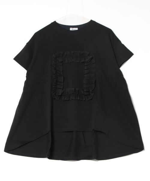 【ご予約品】 セール】フレームフリルデザインT（Tシャツ/カットソー トップス