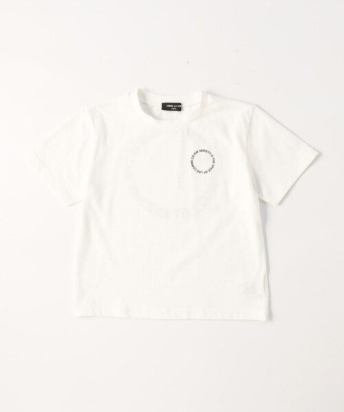 COMME CA ISM(コムサイズム)の「サークルプリント 半袖Tシャツ(Tシャツ/カットソー・キッズ・サックスブルー/ホワイト/ブラック/グレイッシュベージュ・120cm/110cm/130cm/100cm/150cm/140cm)」の2枚目の写真