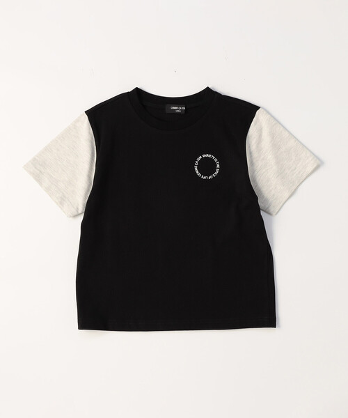 COMME CA ISM(コムサイズム)の「サークルプリント 半袖Tシャツ(Tシャツ/カットソー・キッズ・サックスブルー/ホワイト/ブラック/グレイッシュベージュ・120cm/110cm/130cm/100cm/150cm/140cm)」の3枚目の写真