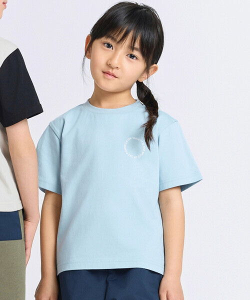 COMME CA ISM(コムサイズム)の「サークルプリント 半袖Tシャツ(Tシャツ/カットソー・キッズ・サックスブルー/ホワイト/ブラック/グレイッシュベージュ・120cm/110cm/130cm/100cm/150cm/140cm)」の6枚目の写真