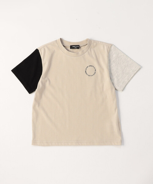 COMME CA ISM(コムサイズム)の「サークルプリント 半袖Tシャツ(Tシャツ/カットソー・キッズ・サックスブルー/ホワイト/ブラック/グレイッシュベージュ・120cm/110cm/130cm/100cm/150cm/140cm)」の9枚目の写真