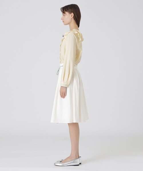 BLUE LABEL CRESTBRIDGE（ブルーレーベルクレストブリッジ）の「デュアルライトウェザースカート（スカート・レディース・ホワイト/ダークネイビー/グリーン/ベージュ・36/38）」の6枚目の写真